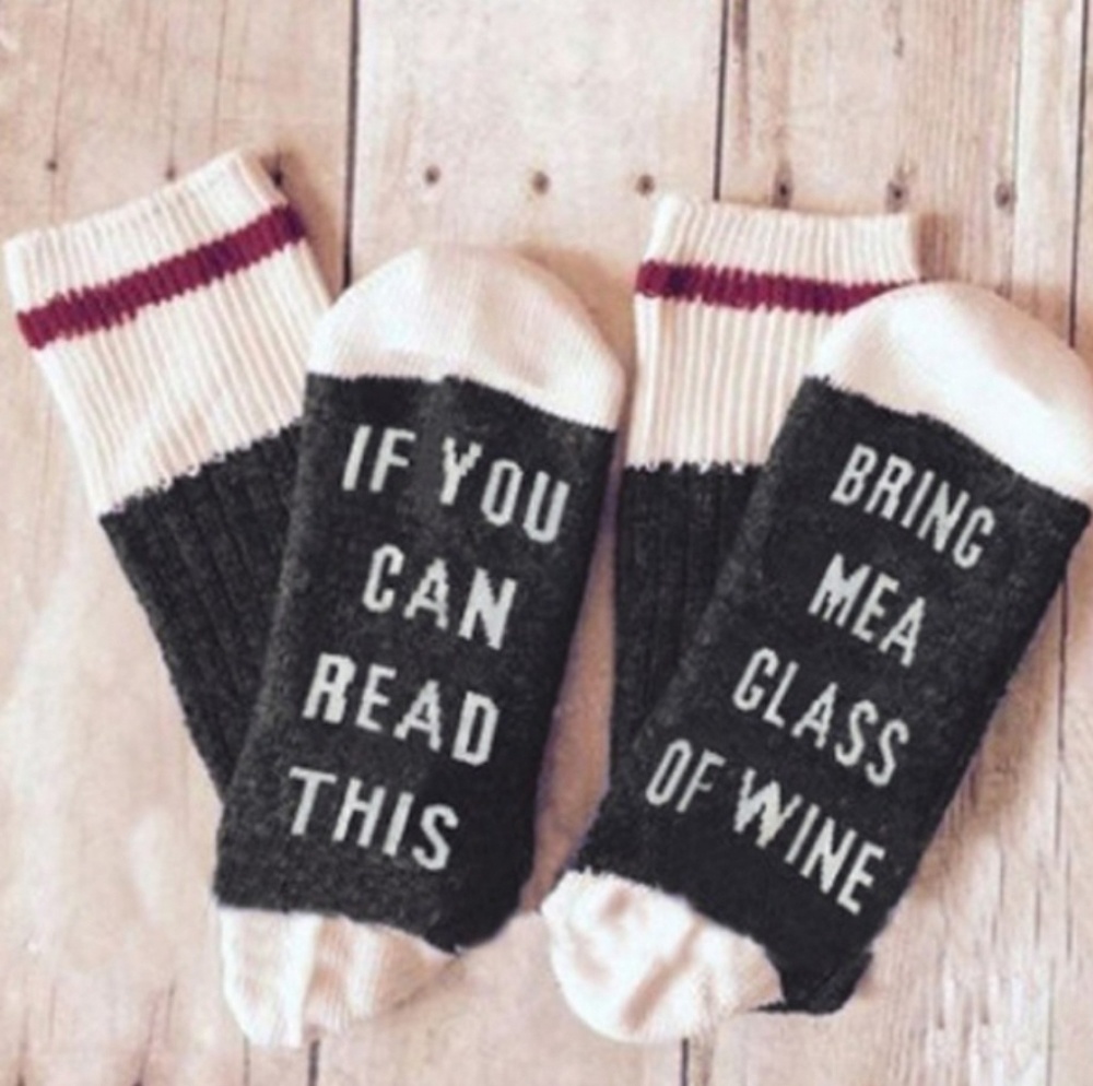 Bring Me A Glass of Wine Socks